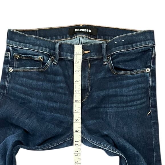 Express Women’s Mid Rise Medium Wash Denim Legging Blue Jeans, Size 8R - Picture 8 of 11